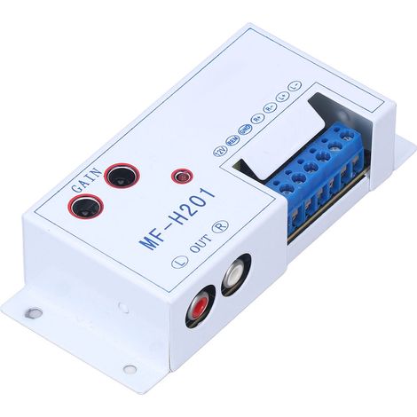 Convertisseur audio voiture réglable haut-bas avec fonction délai DC 12V MF‑H201 pour véhicule (1/5)
