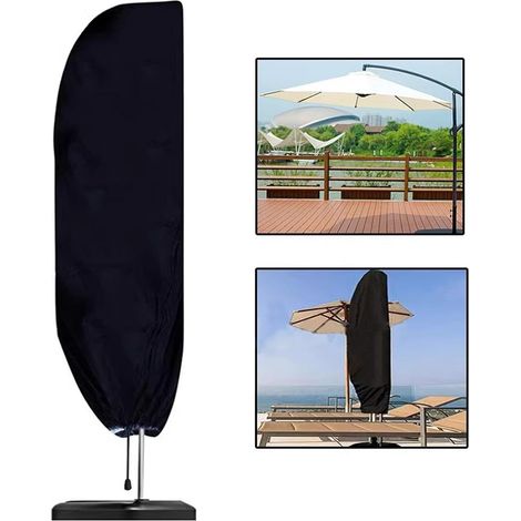 Housse de parasol d'extérieur en Oxford 210D imperméable et coupe vent pour jardin taille : 70,1 x 50,9 cm 264 x 50,9 cm 70,1 x 264 x Tissu (1/4)