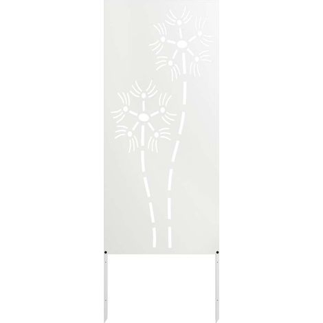 Écran de confidentialité de jardin Fretwork Blanc 50 x 140 cm CFW280939 (1/5)