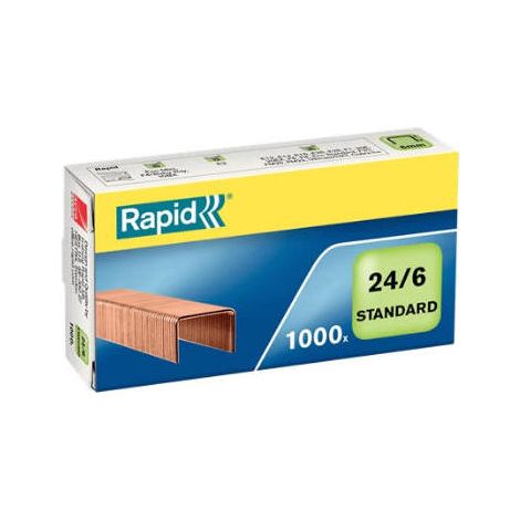 Grapas petrus esselte rapid/ 24/6/ cobre/ 1000 unidades