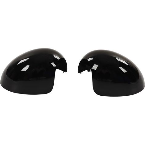Cover of rearview mirror of door left right, 2 pieces, black shiny, replacement for Cooper R55 R56 R57 R58 R59 R60 R61 (1/5)