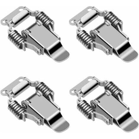 4 Pieces Stainless Steel Clamp Latch Lever Lock Box Latch Lever Hasp Door Hasp Toggle Latch Spring Clasp Toggle Latch,INHHUB (1/4)
