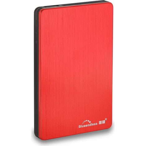 Disque Dur Externe Portable avec USB3.0 pour Ordinateur de Bureau et Portable 6,3 cm 500Go Rouge (1/5)