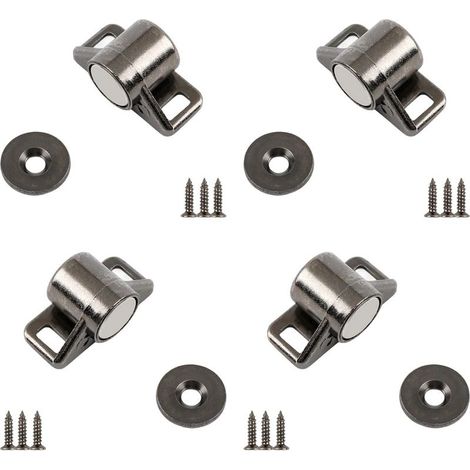 Lot de 4 loquets magnétiques robustes en alliage zinc (1/5)