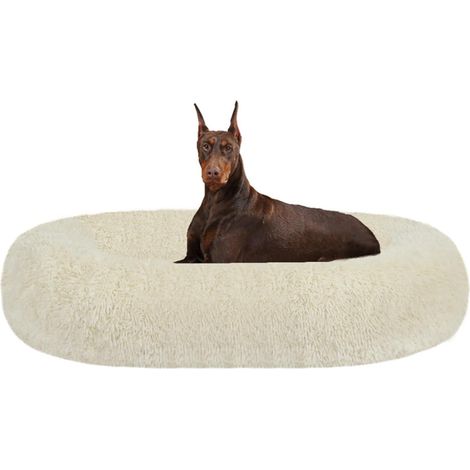 Hundebett orthopädisches rund waschbar L 120 x B 120 x H 20 cm Beige (1/5)