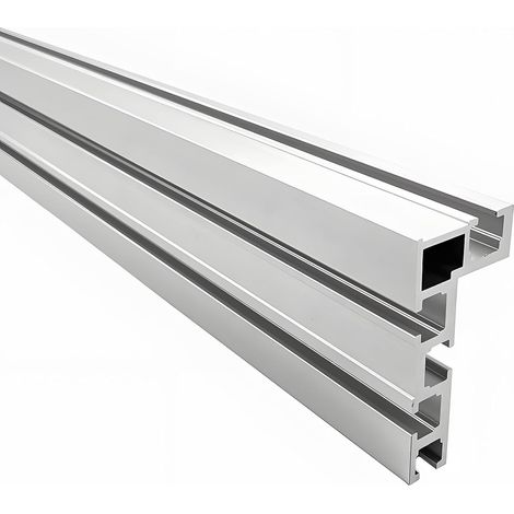 Rail d'onglet à rainure en T 75 de type T - 1200 mm - Fixation de rail en T - En alliage d'aluminium - Pour scies de table, tables de travail du bois (1/5)