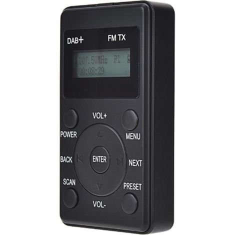 Radio Portable Mini Pocket FM DAB+ Affichage NuméRique RéCepteur StéRéO LCD Batterie IntéGréE Prise en Charge des éCouteurs (1/4)