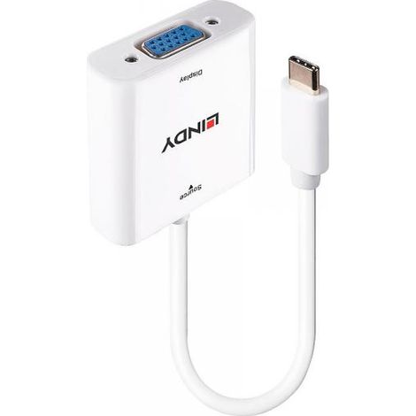 Lindy 43355 cavo e adattatore video USB tipo-C VGA (D-Sub) Bianco (1/4)