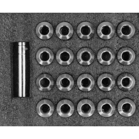 Écrous de roue M14x1.5 filetage, 20 pièces, hauteur 2 pouces, acier inoxydable T304 antirouille, verrouillage anticorrosion (1/5)