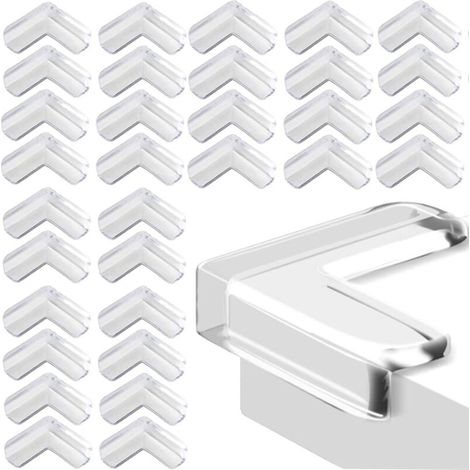 Protection Coin de Table Bébé, 6Pcs Protecteur d'angle de Meuble Transparent, Doux et Haute Résilience, Protège Le Bébé des Angles Vifs de la Table (L-Shape) (1/5)
