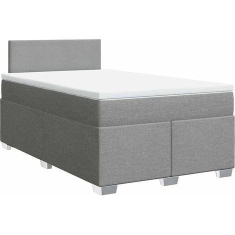 Maison Exclusive - Giroletto a Molle con Materasso Grigio Chiaro 120x190cm Tessuto (1/5)