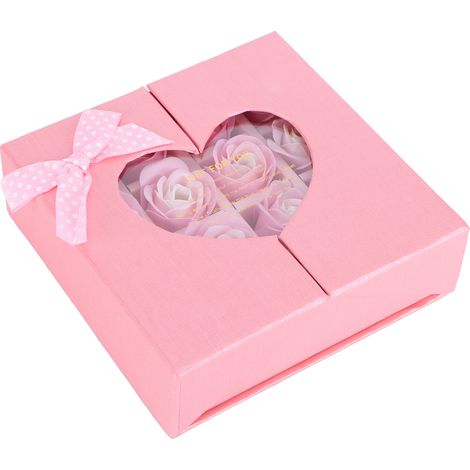 Boîte Cadeau Fleurs Artificielles PE - Idée Cadeau Anniversaire Fête Originale Rose (1/5)