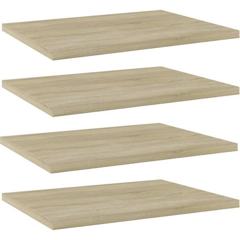 Bücherregal-Bretter 4 Stk. Sonoma-Eiche 40x30x1,5 cm