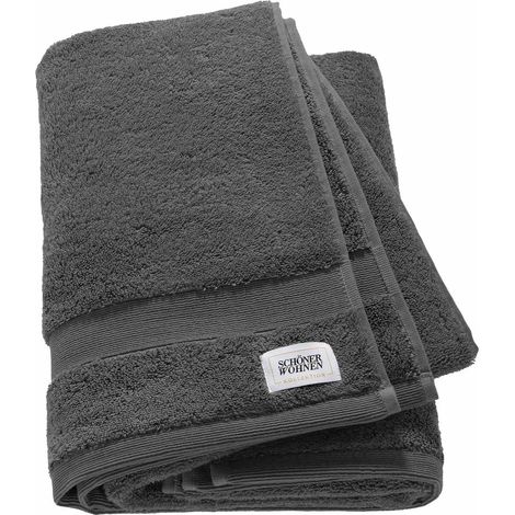 SCHÖNER WOHNEN Duschtuch CUDDLY - 1 Stück 70x140 cm, Grau