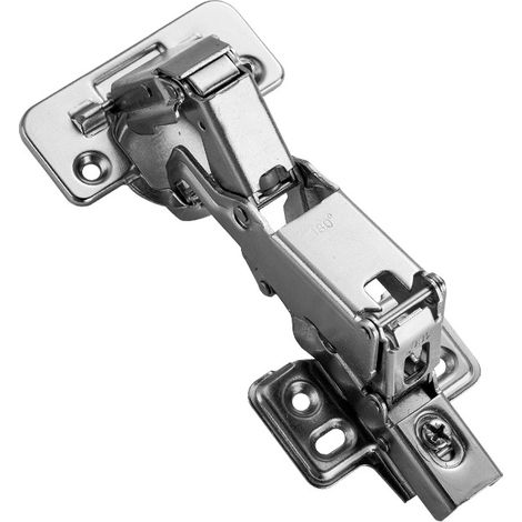 Charnières de porte de placard (lot de deux), en acier laminé à froid, avec amortissement pour une ouverture et une fermeture à grand angle. Adaptées aux armoires et placards, silencieuses et durables (1/4)