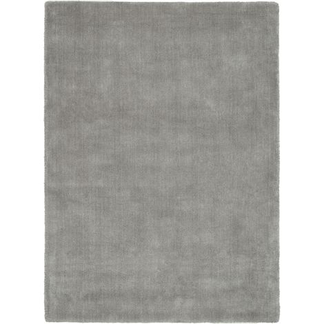 Tapis rectangulaire 133x100 cm en coton gris - SOURIS 4622 (1/2)