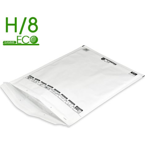 Enveloppebulle – Lot de 100 enveloppes à bulles ECO H/8 270x360 mm – Papier kraft 80 g/m² – Film bulles polyéthylène 50-55 microns