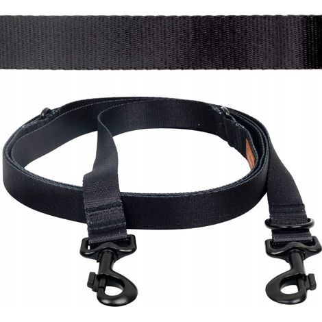 CORREA AJUSTABLE 500 cm para perros de hasta 20 kg Spitz TAPE 20 mm Ukory NEGRA (1/5)