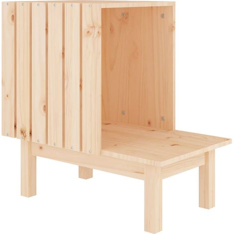 Maison pour chat 60x36x60 cm Bois de pin massif