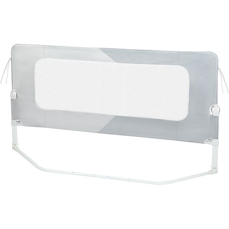 Barrière de lit 200cm, barrière de sécurité réglable en hauteur et pliable pour lits d'enfants et lits de parents