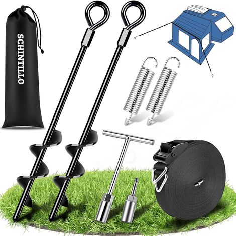 Sangles Anti-tempête de 13 m pour Auvents, Kit de Fixation pour Auvents (1/5)