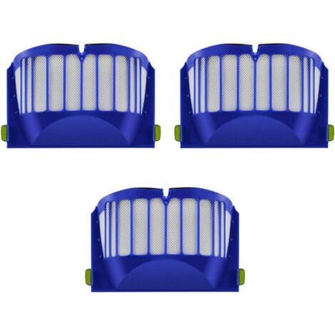 Kit de 3 filtres compatibles avec Roomba série 600 - Pièces de rechange pour 694 692 650 660 651 - Pièces de rechange pour irobot Roomba