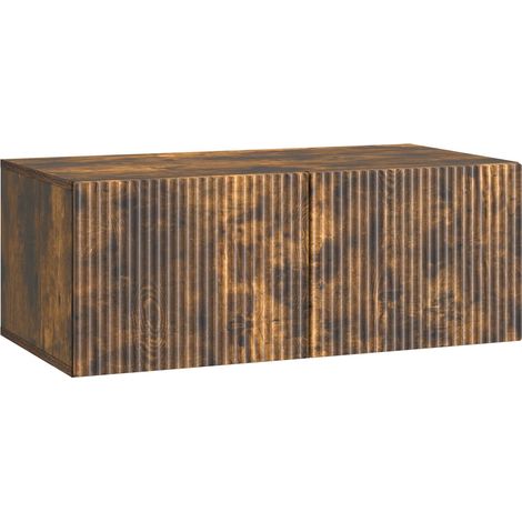 Mobile Porta TV da Muro Rovere Fumo 78,5 x 41 x 30 cm vidaXL