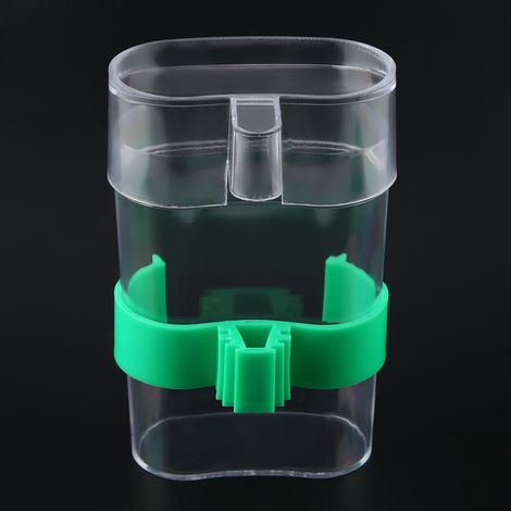 Automatische Vogeltränke, auslaufsicher, 500 ml Fassungsvermögen (transparent)