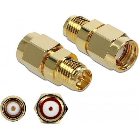 Delock Adaptador RP-SMA macho a RP-SMA hembra 10 GHz