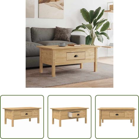 Schubladen Couchtisch - Couchtisch BODO Honigbraun 100 x 55 x 45,8 cm Holzwerkstoff (1/5)
