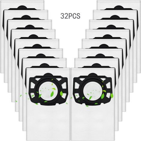 Sac Aspirateur Kärcher, Compatibles avec WD4, WD5, WD6, WD5P, WD6P, MV 4, MV 5, MV 6 Filtration Haute Efficacité, Étanchéité Anti-Poussière, Compatible avec Kärcher 2.863-006.0 (32) (1/5)