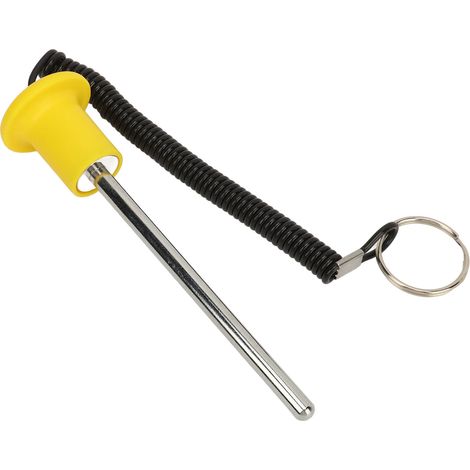 Magnetischer Verriegelungsbolzen (8 mm Durchmesser) für Gewichthebersäulen, mit Kordel. Zubehör für Krafttraining und Fitness. (1/5)