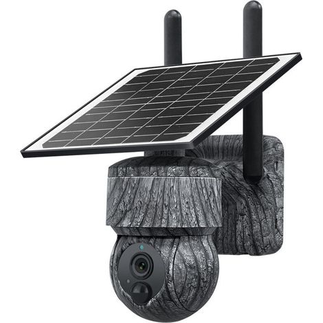 4G Solar-Tarn-Überwachungskamera für den Außenbereich, 335° horizontale und 90° vertikale Drehung, IP66 wasserdicht, 15 m Infrarot-Nachtsicht, 1600 x 2500 CMOS-Auflösung, Alarm- und Regressionskompens