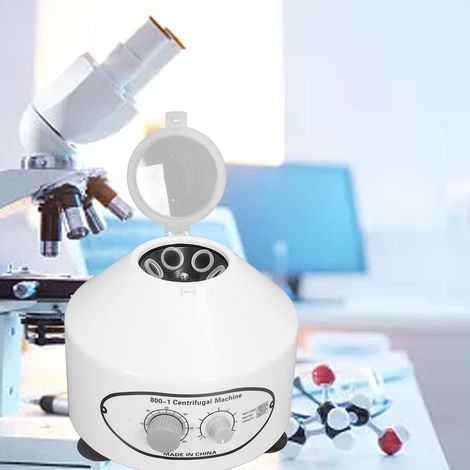 Petite centrifugeuse 800-1, force centrifuge de 1790xg, centrifugeuse électrique de laboratoire de table avec minuterie et contrôle de vitesse, 20 ml x 6 tubes, norme européenne, 220 V.