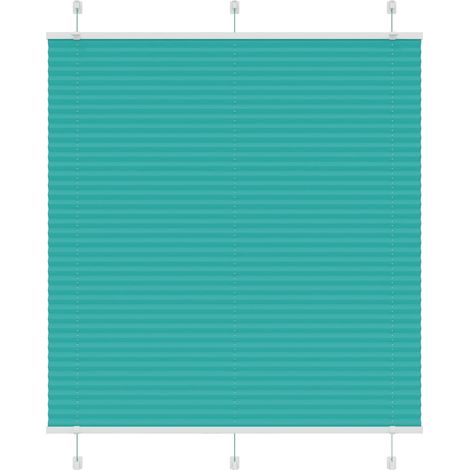 Plissee Petrolgrün 115x100 cm Stoffbreite 114,4 cm Polyester
