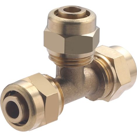 Té égal à compression pour tube PER NOYON & THIEBAULT Ø16 (1/6)