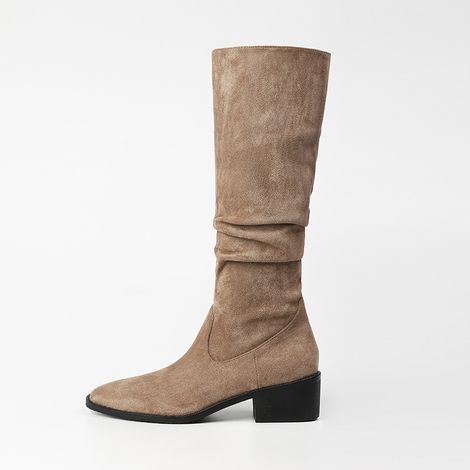 Bottes cavalières mollets larges marron café Danli pointure 37 (1/3)