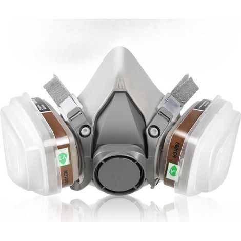 Demi-masque avec filtre réutilisable respirateur professionnel ensemble sept masques à gaz protection complète (1/5)