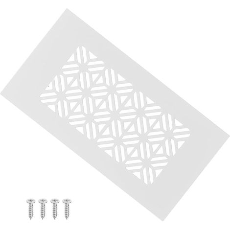 Ventilation Grille 150 x 80 mm, Door Vent Grille, Aluminium Ventilation Grille, with Mounting Screws for Cabinet Door, White (1/5)