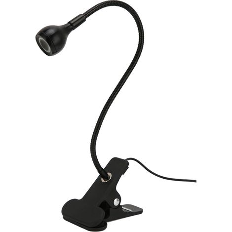 Lampe de Lecture LED Portable avec Pince Flexible, Base Orientable et Éclairage Chaud - USB Rechargeable pour Camping et Voyage