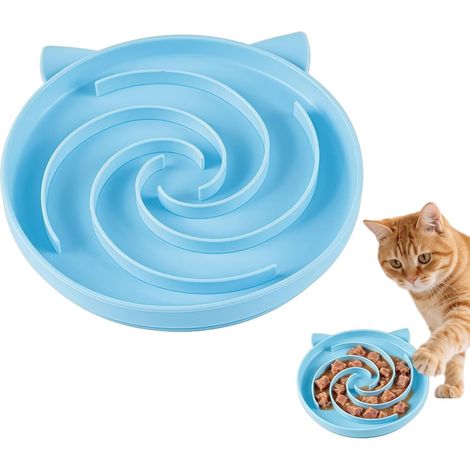 Comedero para gatos de alimentación lenta fabricado en silicona antideslizante (1/5)