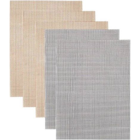 Tapis de barbecue, ensemble de 5 pièces, réutilisables, adaptés aux barbecues à charbon et à gaz (40 x 33 cm) (1/5)
