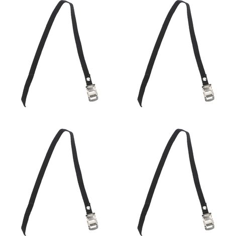 2 paires de sangles de pédales de vélo en nylon réglables avec cale-pieds en métal, longueur 50 cm (1/5)