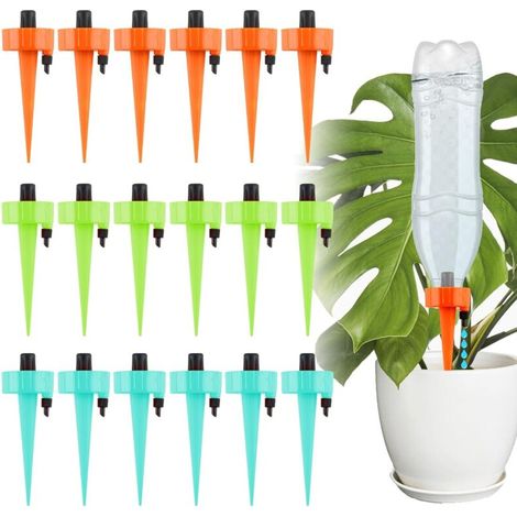 Goutte a Goutte Bouteille 18 Pcs goute a goute arrosage bouteille, Goutte a Goutte Jardin, Réglable Goute a Goute Arrosage Bouteille, d'Arrosage Arrosage Automatique Interieur Extérieur