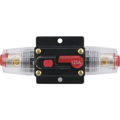 12-24V 125HAS Stereo Audio Circuit breaker Self Recovery Fuse Inline Holder for Car Boat (1/5)
