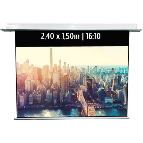 Ecran de projection motorisé encastrable 2,40 x 1,50m - Format 16:10 - Wi-Fi
