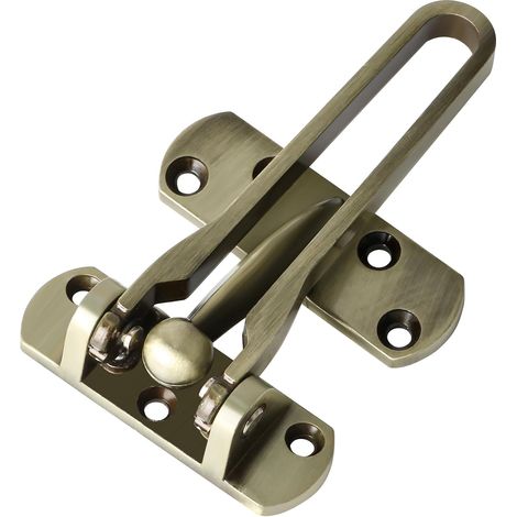 Verrou Porte Interieure Sécurité Loquet Porte D'entrée avec Barre Pivotante, Loquet Portail Extérieur en Métal pour Cabinet Chambre Portail Clôture, Bronze, EMS570-Q (1/5)