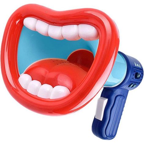 Megaphone - Amplificateur Vocal - avec Sirène Intégrée - 3 Modes de Déformation Vocale - pour École Événements Extérieurs - 1 Pièce