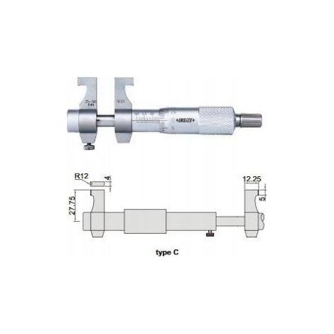 Mikrometro di Precisione INSIZE 75-100 mm Carburo Cementato