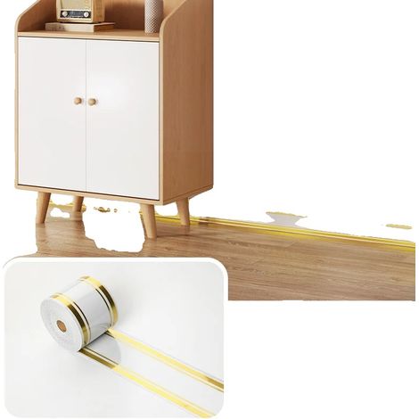 Wandaufkleber, selbstklebendes Design, langlebiges PVC-Material, weißes Gold (1/2)